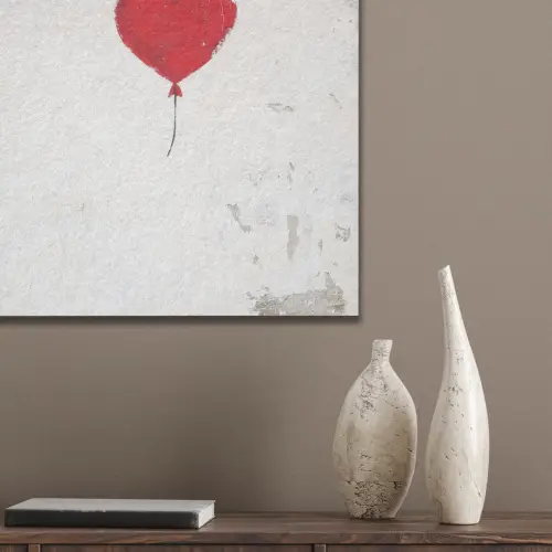 Ballon - Rood - Hart PET vilt klein -sfeer6_closeup