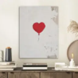 Ballon - Rood - Hart PET vilt klein -sfeer1