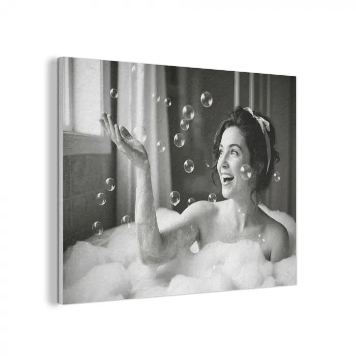 Bad - Bubbels - Zwart - Wit PET vilt klein -3d