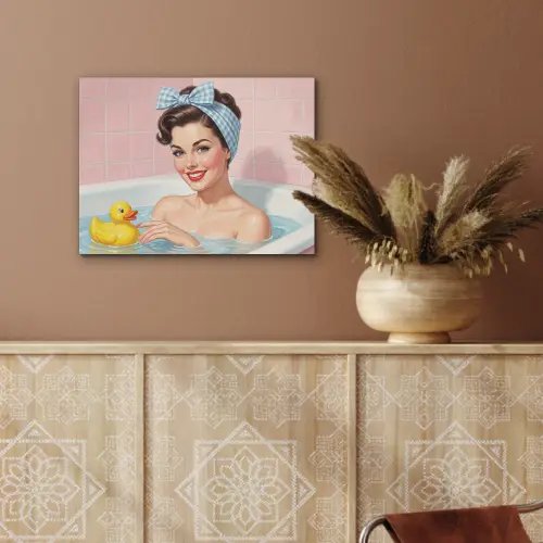 Badkamer - Eend - Blauw PET vilt klein -sfeer4