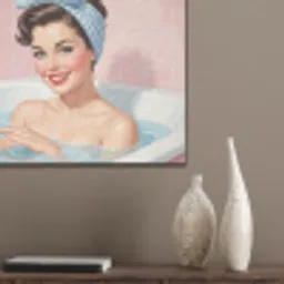 Badkamer - Eend - Blauw PET vilt klein -sfeer6_closeup