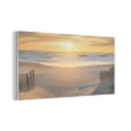 Strand - Duinen - Zonsondergang PET vilt middel -3d