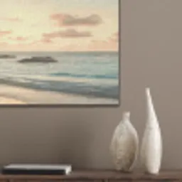 Strand - Palmbomen - Oceaan - Zonsondergang PET vilt middel -sfeer6_closeup