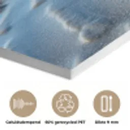 Strand - Schild - Water - Blauw PET vilt klein -closeup_NL