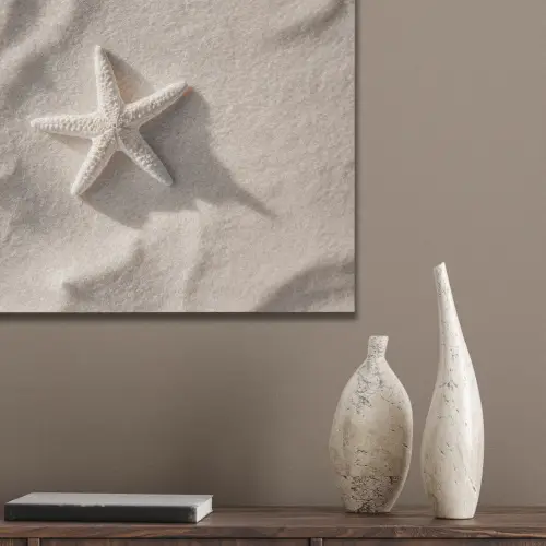 Strand - Zeester - Zand - Beige PET vilt klein -sfeer6_closeup