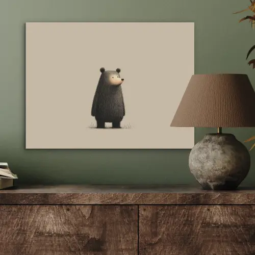 Beer - Donkerbruin - Minimalistisch PET vilt klein -sfeer2