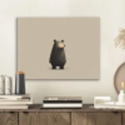 Beer - Donkerbruin - Minimalistisch PET vilt klein -sfeer1