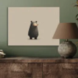 Beer - Donkerbruin - Minimalistisch PET vilt klein -sfeer2
