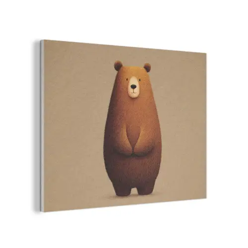Beer - Minimalistisch - Bruin PET vilt klein -3d