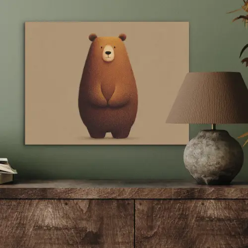 Beer - Minimalistisch - Bruin PET vilt klein -sfeer2