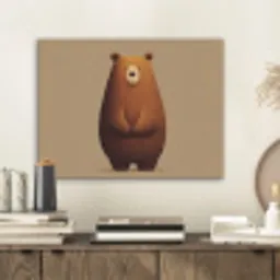 Beer - Minimalistisch - Bruin PET vilt klein -sfeer1
