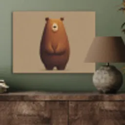 Beer - Minimalistisch - Bruin PET vilt klein -sfeer2