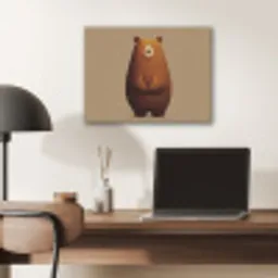Beer - Minimalistisch - Bruin PET vilt klein -sfeer5