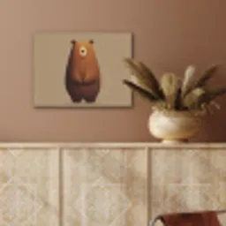 Beer - Minimalistisch - Bruin PET vilt klein -sfeer4