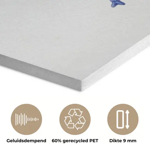 Bij - Modern - Delfts - Blauw PET vilt klein -closeup_NL