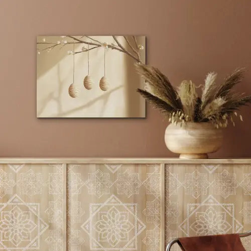 Beige - Paastak - Eieren PET vilt klein -sfeer4