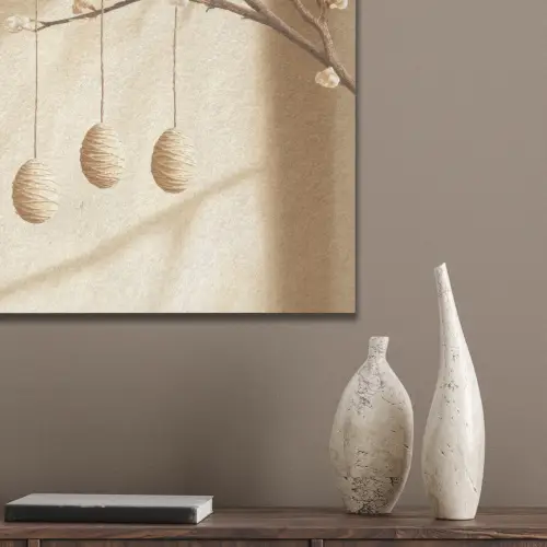 Beige - Paastak - Eieren PET vilt klein -sfeer6_closeup