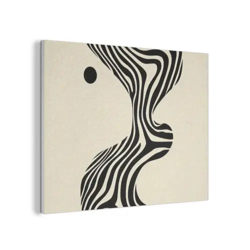 Beige - Lijnen - Golvend - Abstract PET vilt klein -3d