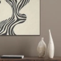 Beige - Lijnen - Golvend -  Abstract PET vilt klein -sfeer6_closeup