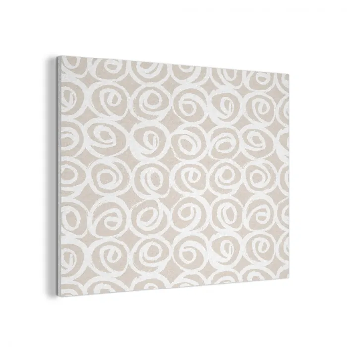 Beige - Patroon - Spiraal PET vilt klein 837 -3d