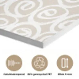 Beige - Patroon - Spiraal PET vilt klein 837 -closeup_NL