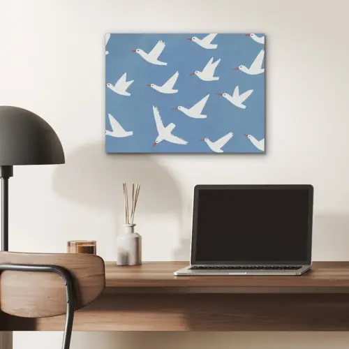 Vogels - Wit - Patroon PET vilt klein -sfeer5