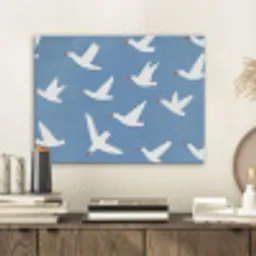 Vogels - Wit - Patroon PET vilt klein -sfeer1