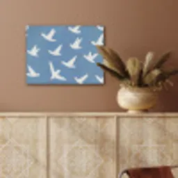 Vogels - Wit - Patroon PET vilt klein -sfeer4