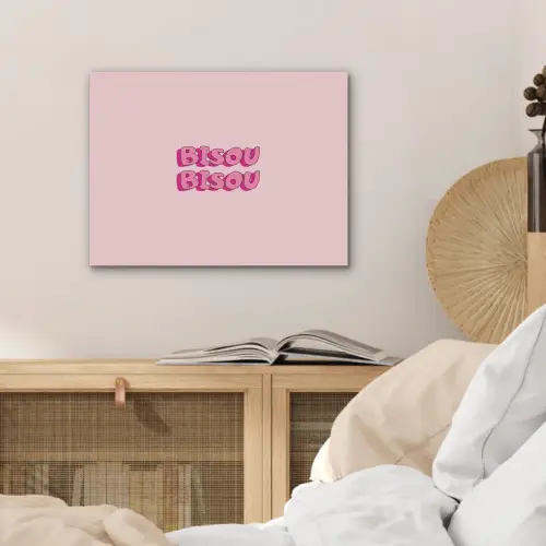 Bisou - Roze - Schaduw PET vilt klein -sfeer3