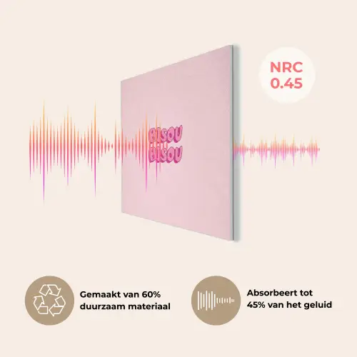 Bisou - Roze - Schaduw PET vilt klein -USP_NL