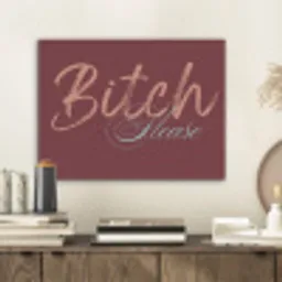 Bitch please - Rood - Blauw PET vilt klein -sfeer1