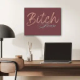 Bitch please - Rood - Blauw PET vilt klein -sfeer5