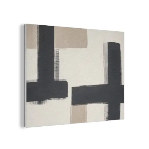 Zwart - Abstract - Japandi PET vilt klein -3d