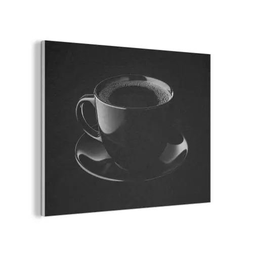 Zwart - Koffie - Kopje PET vilt klein -3d
