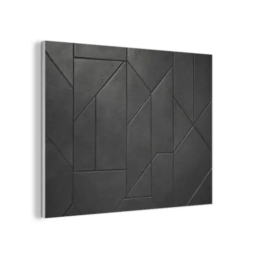 Zwart - Geometrisch - Tegeltjes PET vilt klein -3d