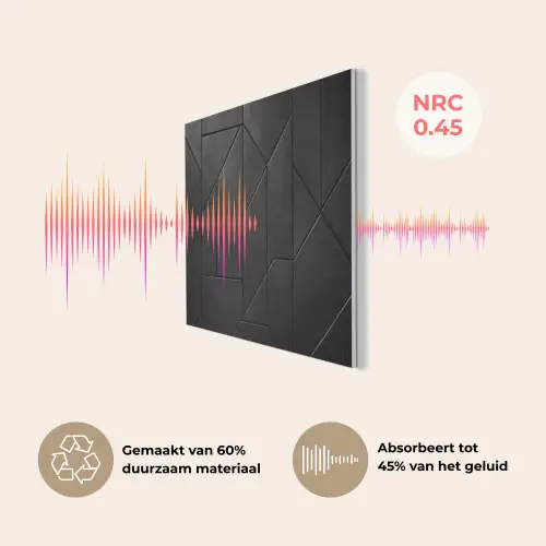 Zwart - Geometrisch - Tegeltjes PET vilt klein -USP_NL