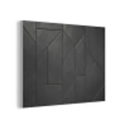 Zwart - Geometrisch - Tegeltjes PET vilt klein -3d