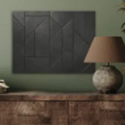 Zwart - Geometrisch - Tegeltjes PET vilt klein -sfeer2