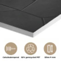 Zwart - Geometrisch - Tegeltjes PET vilt klein -closeup_NL