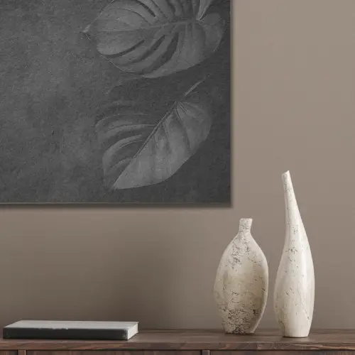 Zwart - Blad - Monstera PET vilt klein -sfeer6_closeup