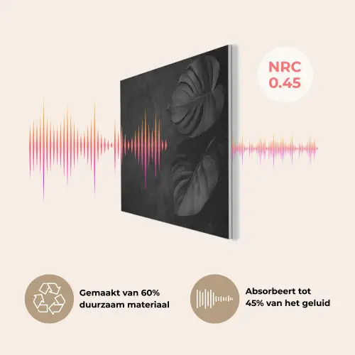 Zwart - Blad - Monstera PET vilt klein -USP_NL