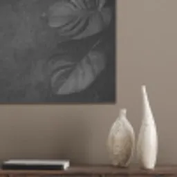 Zwart - Blad - Monstera PET vilt klein -sfeer6_closeup