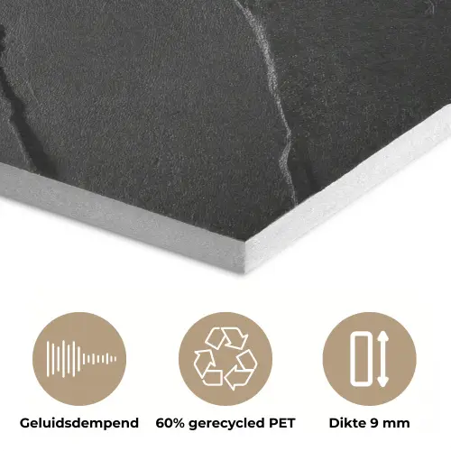 Zwart - Steen - Beton PET vilt klein -closeup_NL