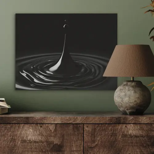 Zwart - Water - Druppel PET vilt klein -sfeer2