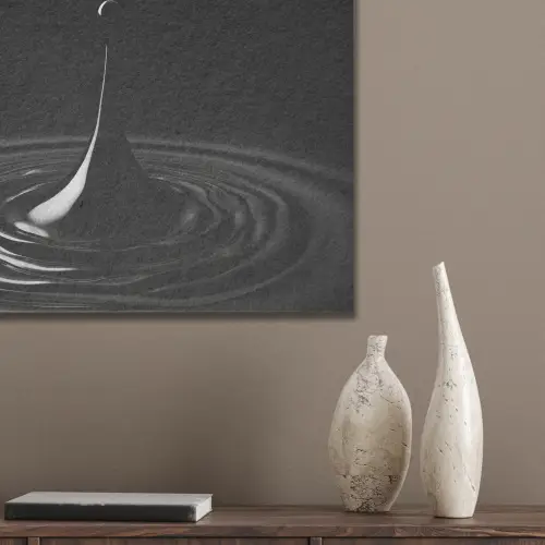 Zwart - Water - Druppel PET vilt klein -sfeer6_closeup