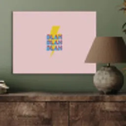 Blah - Bliksem - Roze PET vilt klein -sfeer2
