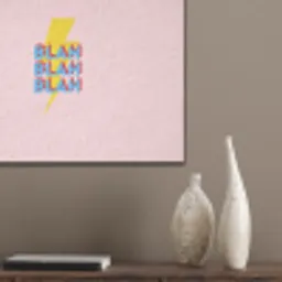 Blah - Bliksem - Roze PET vilt klein -sfeer6_closeup