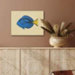 Blauw - Dory - Vis - Staartvin PET vilt klein -sfeer4
