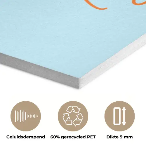 Blauw - Oranje - Tekst PET vilt klein -closeup_NL