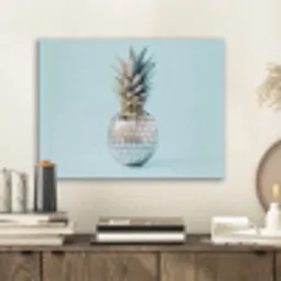 Blauw - Ananas - Disco - Discobal PET vilt klein -sfeer1